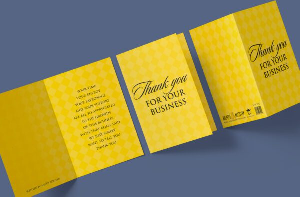 thank you for your business greeting card